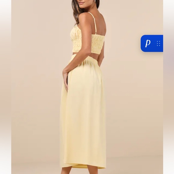Lulu’s Delightful Yellow Two-Piece Midi Dress - Picture 2 of 8